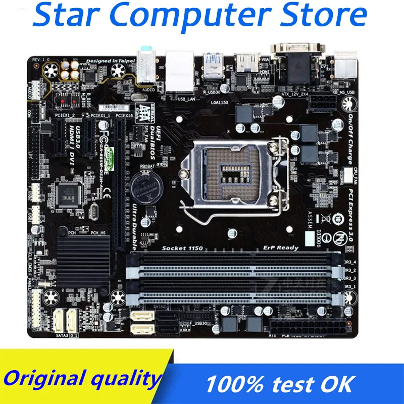 For Gigabyte GA-B85M-DS3H-A B85M-DS3H-A Computer USB3.0 SATA3 Motherboard LGA 1150 DDR3 B85 B85M Desktop Mainboard Used
For Gigabyte GA-B85M-DS3H-A B85M-DS3H-A Computer USB3.0 SATA3 Motherboard LGA 1150 DDR3 B85 B85M Desktop Mainboard Used