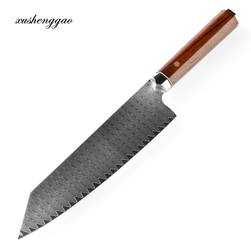 

8 Inch Kiritsuke Knife 67 Layers Damascus VG10 Steel Sharp Chef Cleaver Sashimi Slicing Sushi BBQ Kitchen Knives Rosewood Handle