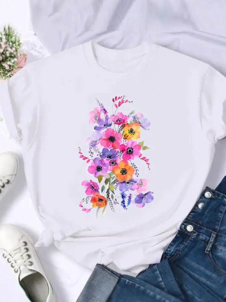 Women Print Cute Sweet Flower New 90s Summer T-shirts Clothing Fashion Shirt Female Graphic T Top Short Sleeve Tee T-Shirt
Women Print Cute Sweet Flower New 90s Summer T-shirts Clothing Fashion Shirt Female Graphic T Top Short Sleeve Tee T-Shirt