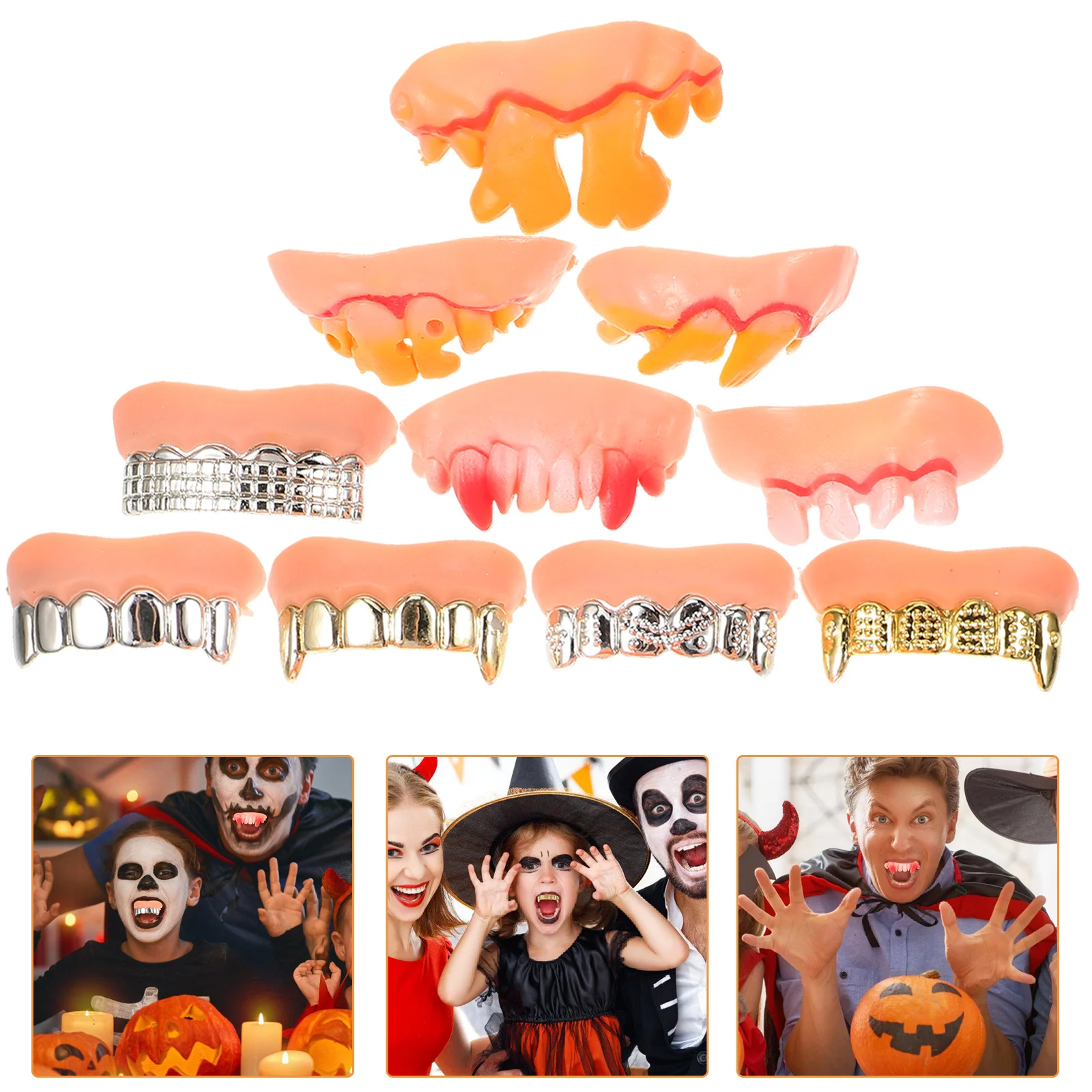 10 pcs Cosplay Party Fake Teeth Halloween Party Funny Fake Teeth Masquerade Fake Teeth
10 pcs Cosplay Party Fake Teeth Halloween Party Funny Fake Teeth Masquerade Fake Teeth
