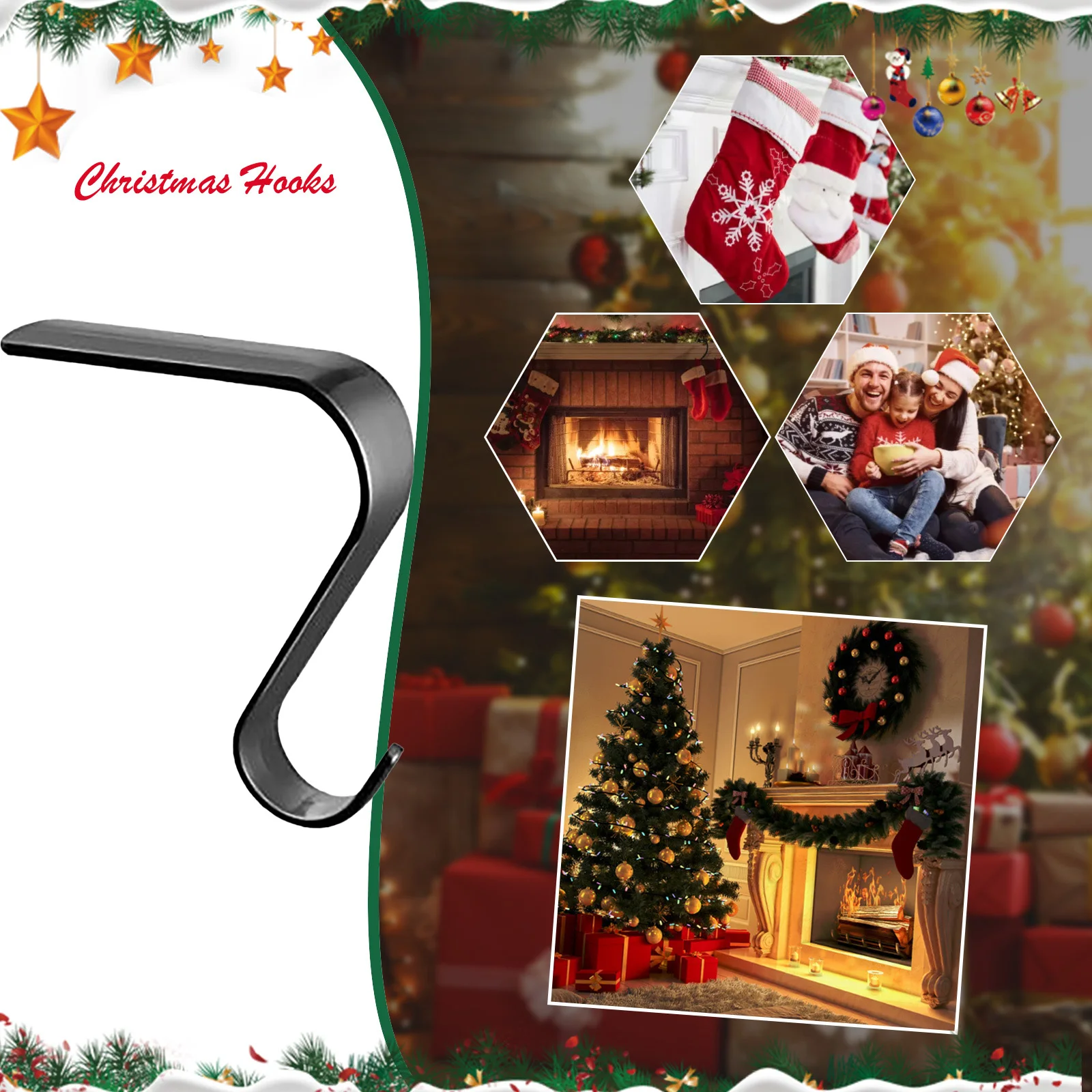 Christmas Stocking Holders Metal Fireplace Hook Garland Hanging Pendant Couple Xmas Holiday Decorations Supplies Non Slip
Christmas Stocking Holders Metal Fireplace Hook Garland Hanging Pendant Couple Xmas Holiday Decorations Supplies Non Slip