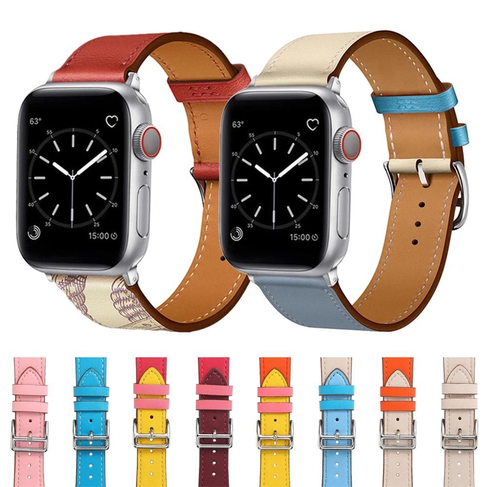 Ремешок кожаный для Apple Watch series 7 41 мм 45 мм, браслет для iWatch 6 5 SE 3 42 мм 38 мм 40 мм 44 мм
Ремешок кожаный для Apple Watch series 7 41 мм 45 мм, браслет для iWatch 6 5 SE 3 42 мм 38 мм 40 мм 44 мм