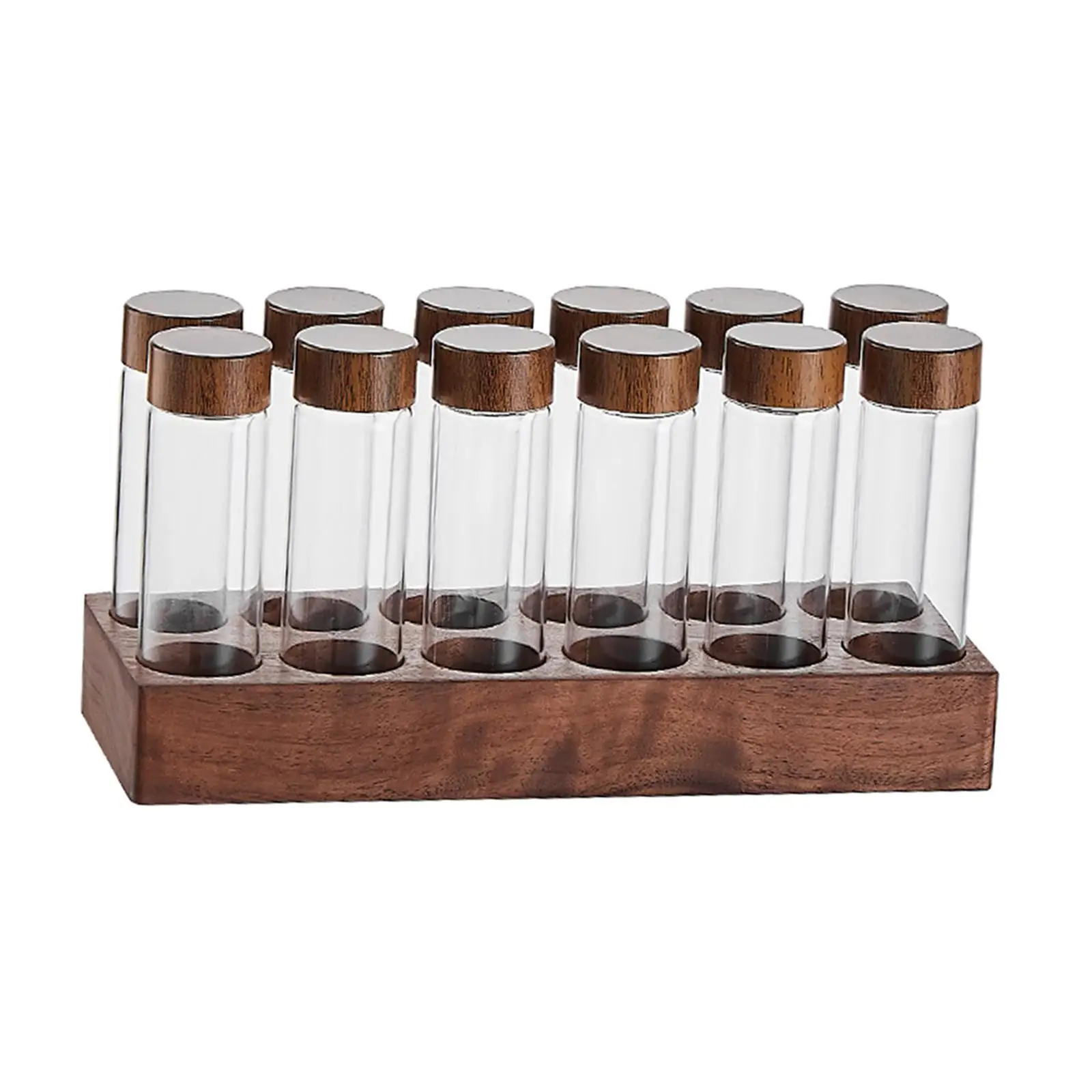 

Dosing Coffee Bean Storage Tubes Empty Wooden Holder Stand Coffee Beans Tube Bottle for Pantry Bar Retail Kitchen Cafe