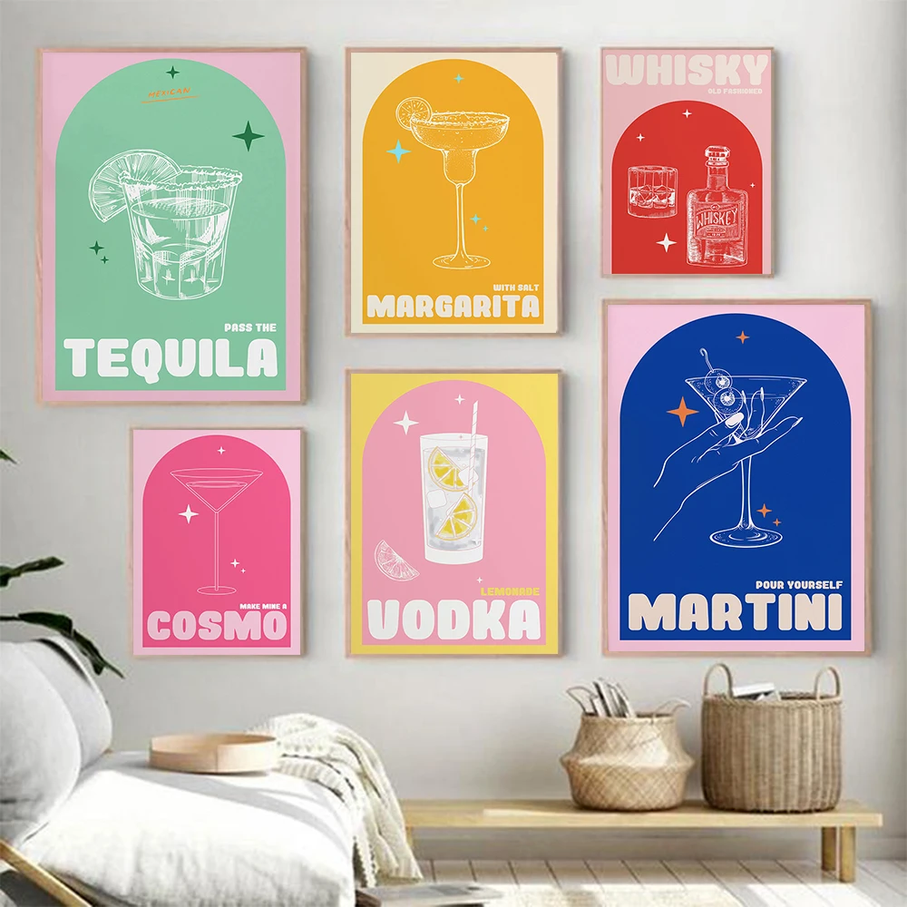 Cocktails Nordic Poster Vintage Whisky Martini Glass Paintings Print On Canvas Wall Art Picture For Bar Kitchen Home Decor 
Cocktails Nordic Poster Vintage Whisky Martini Glass Paintings Print On Canvas Wall Art Picture For Bar Kitchen Home Decor