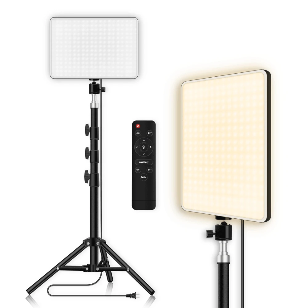 

Dimmable LED Panel Fill Video Light With Long Arm Bracket Holder Tripod Stand Selfie Photographic Lighting Fill Lamp For Youtube