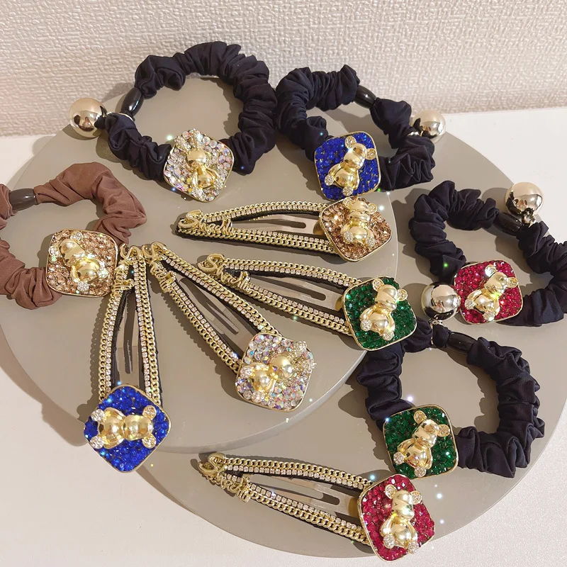 Rhinestone Hair Tie Clip for Women Girl Bunny Bear Animal Elastic Bands Rubber Korean Cute Accessories Handmade Wholesale
Rhinestone Hair Tie Clip for Women Girl Bunny Bear Animal Elastic Bands Rubber Korean Cute Accessories Handmade Wholesale