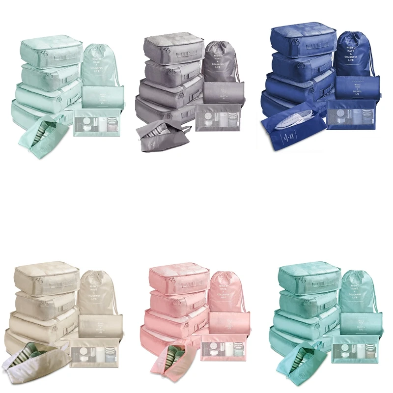 8 Pcs Travel Organizer Storage Bags Waterproof Portable Luggage Suitcase Packing for Case Clothes Shoe Tidy Pouch
8 Pcs Travel Organizer Storage Bags Waterproof Portable Luggage Suitcase Packing for Case Clothes Shoe Tidy Pouch