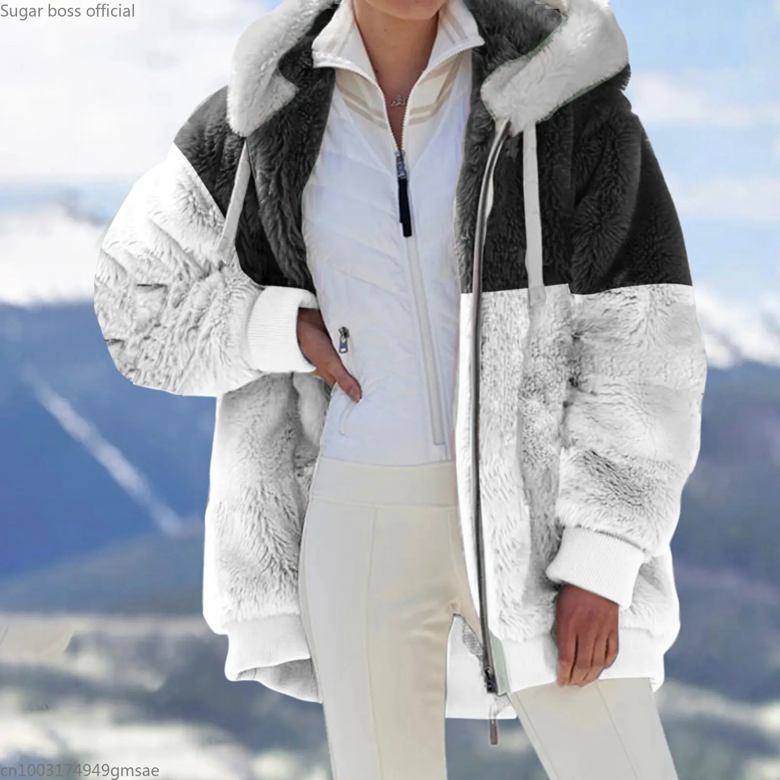 Autumn Winter 2022 Warm Plush Patchwork Zipper Pocket Hooded Loose Coat Women Lamb Fur Faux Hiver Winter Jacket Women 2022
Autumn Winter 2022 Warm Plush Patchwork Zipper Pocket Hooded Loose Coat Women Lamb Fur Faux Hiver Winter Jacket Women 2022