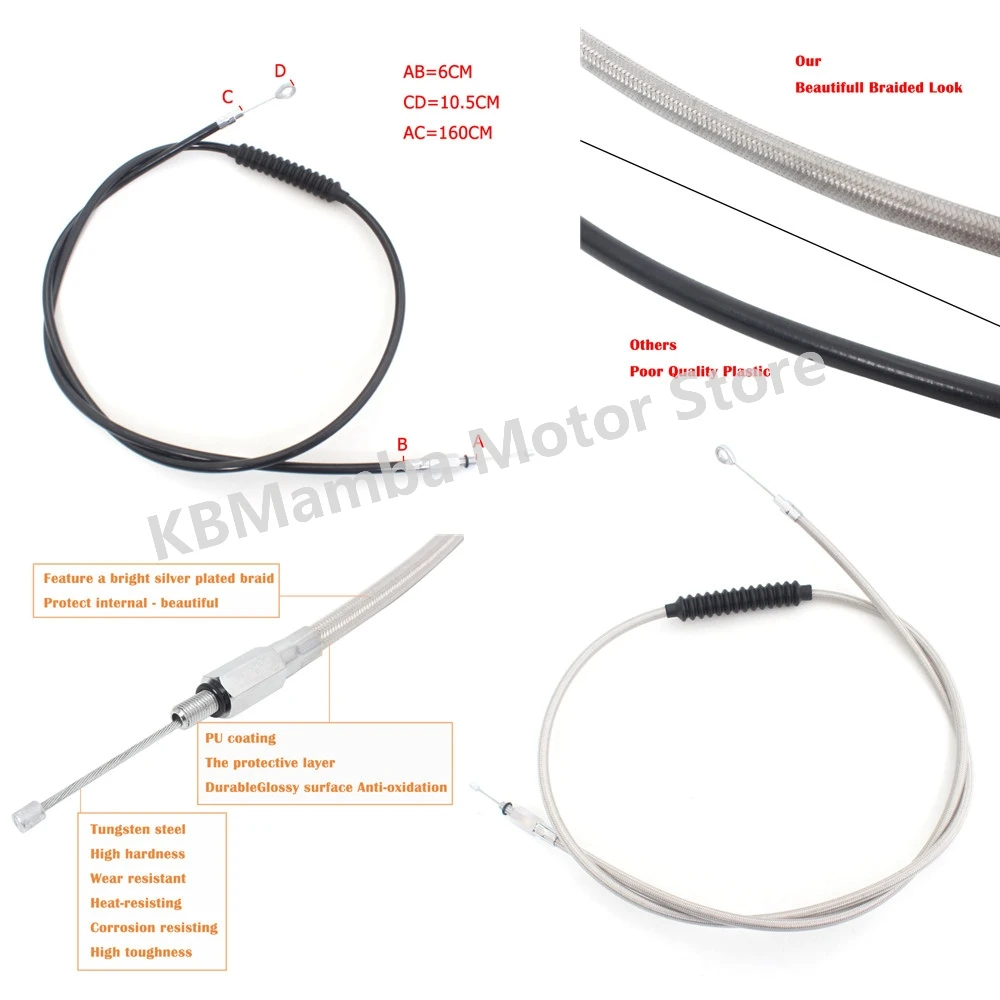 Motorcycle High Quality Steel Clutch Cable 160cm For Harley Sportster XL1200 72 1200 Custom Seventy Two 2011-2015 Clutch Line
Motorcycle High Quality Steel Clutch Cable 160cm For Harley Sportster XL1200 72 1200 Custom Seventy Two 2011-2015 Clutch Line