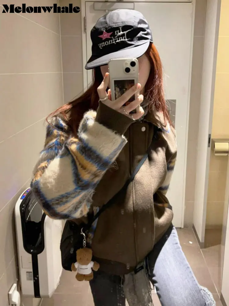 MelonWhale Korean Fashion Spliced Big Size Plaid Coat Vintage New Lapel Long Sleeve Loose Fit Jacket Fashion Spring Women M245
MelonWhale Korean Fashion Spliced Big Size Plaid Coat Vintage New Lapel Long Sleeve Loose Fit Jacket Fashion Spring Women M245