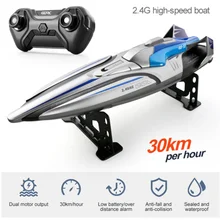 30KM/H RC High Speed Racing Boat Speedboat Remote Control Ship Water Game Kids Toys Children Birthday Gift