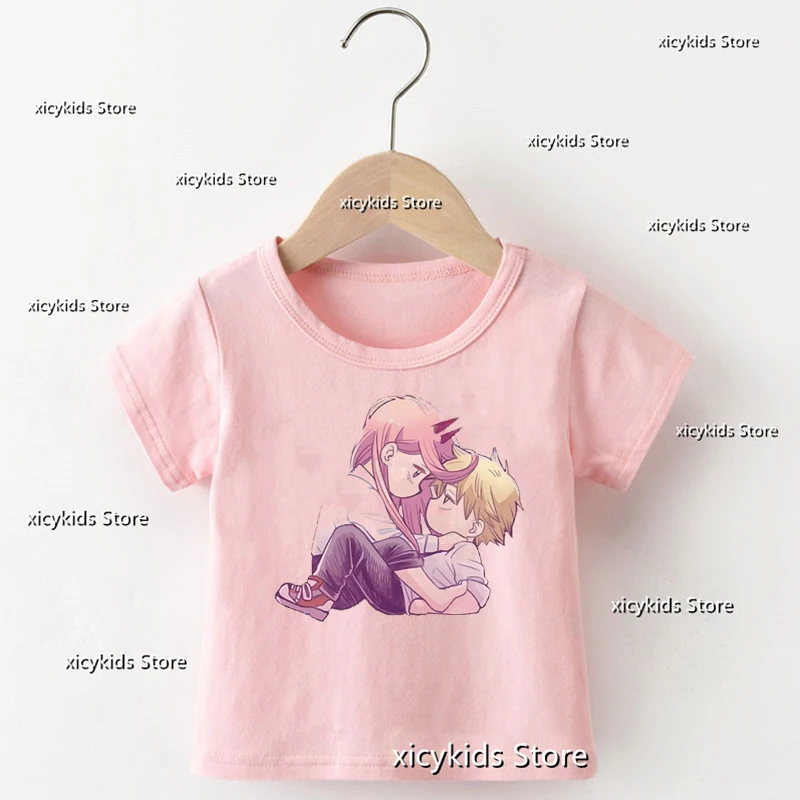 Funny Cute Denji Makima Pochita T Shirt Chainsaw Man T-Shirt Cartoon Anime Kids Clothes Short Sleeve Boys Girls Tees Pink Tops
Funny Cute Denji Makima Pochita T Shirt Chainsaw Man T-Shirt Cartoon Anime Kids Clothes Short Sleeve Boys Girls Tees Pink Tops