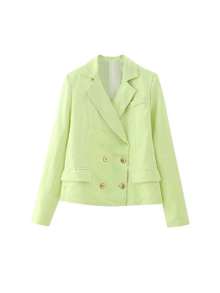 Women's 2023 Spring New Leisure Fashion Unique Polo Collar Long Sleeve Pocket Decoration Solid Color Double breasted Suit
Women's 2023 Spring New Leisure Fashion Unique Polo Collar Long Sleeve Pocket Decoration Solid Color Double breasted Suit