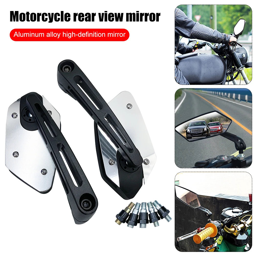 Universal Motorcycle Mirror 8MM Side View Mirror 360 Degree Adjustable Aluminum Alloy Bracket For Scooter E-bike Motor Parts
Universal Motorcycle Mirror 8MM Side View Mirror 360 Degree Adjustable Aluminum Alloy Bracket For Scooter E-bike Motor Parts