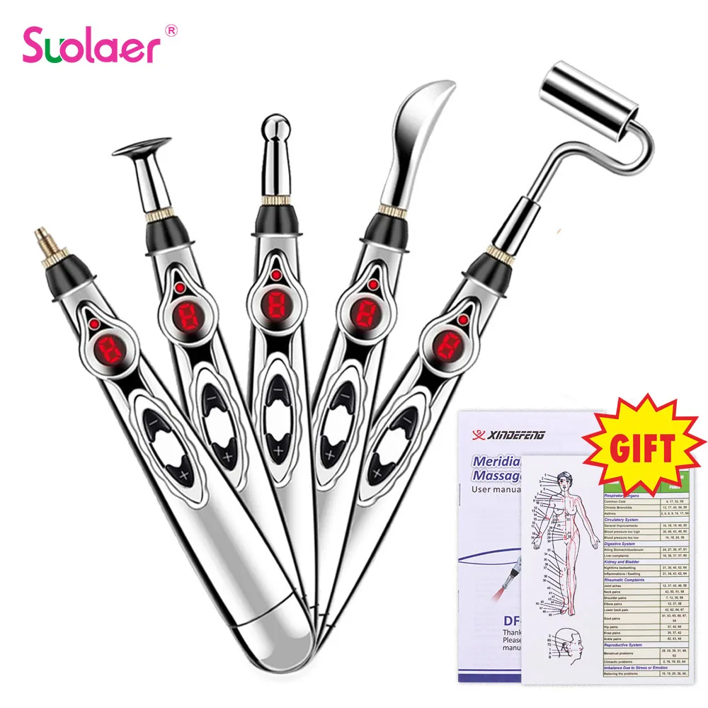 Electric Acupuncture Point Massage Pen Pain Relief Laser Therapy Electronic Meridian Energy Pen Body Head Back Neck Leg Massager
Electric Acupuncture Point Massage Pen Pain Relief Laser Therapy Electronic Meridian Energy Pen Body Head Back Neck Leg Massager