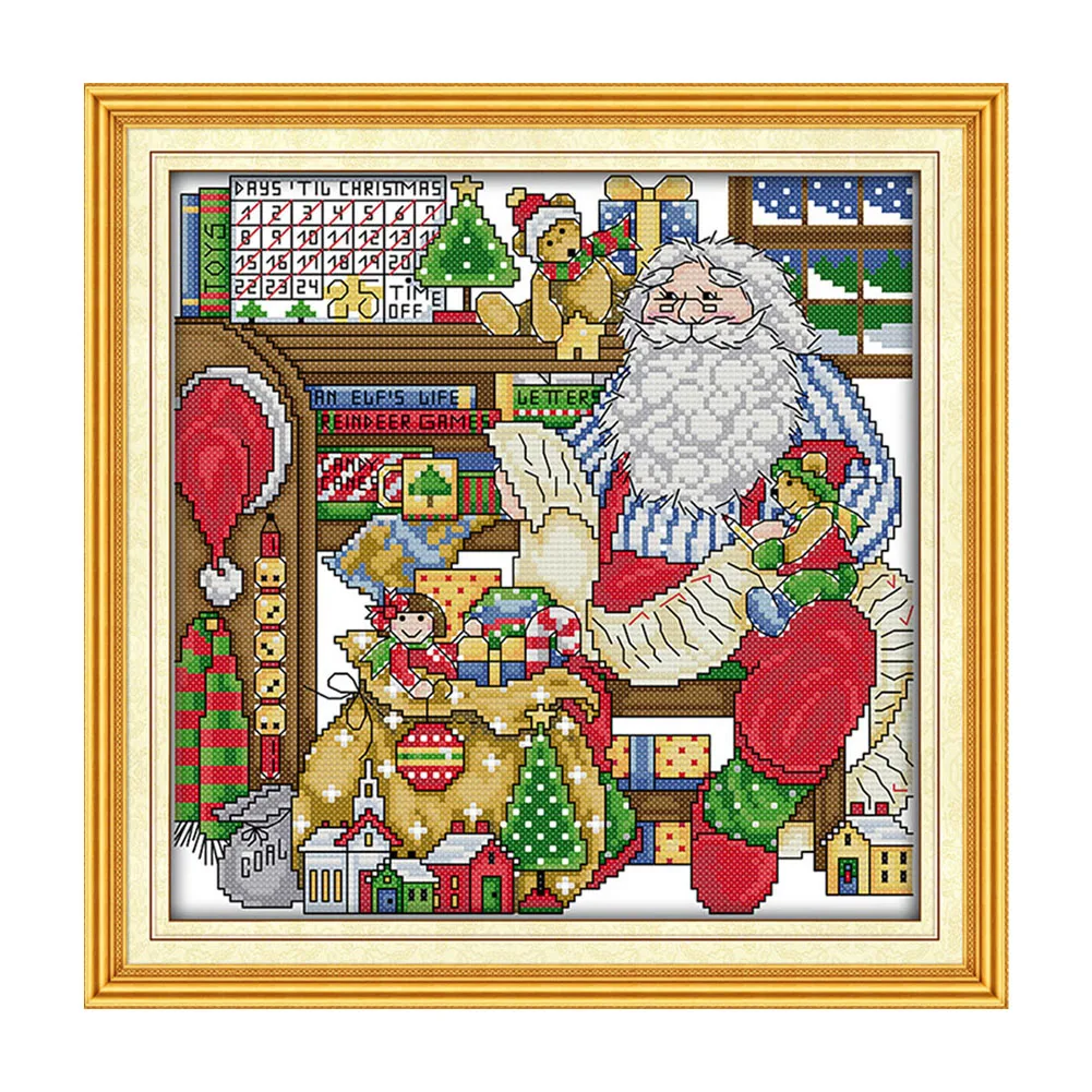 

Santa Claus cross stitch kit perfect for DIY lovers enhance the Christmas atmosphere with your own handmade artwork