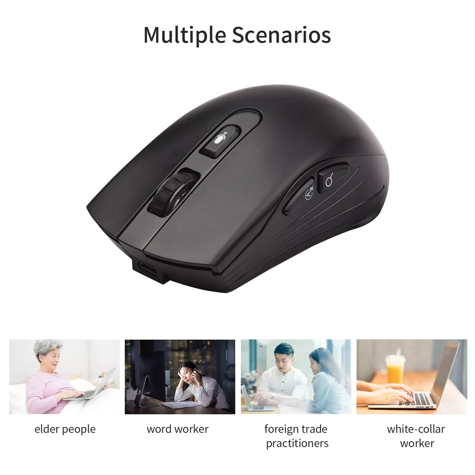 NEW2023 2.4G Wireless Smart Voice Mouse Translator 6 Buttons for Laptop Computer Support Windows Mac System with USB Receiver
NEW2023 2.4G Wireless Smart Voice Mouse Translator 6 Buttons for Laptop Computer Support Windows Mac System with USB Receiver