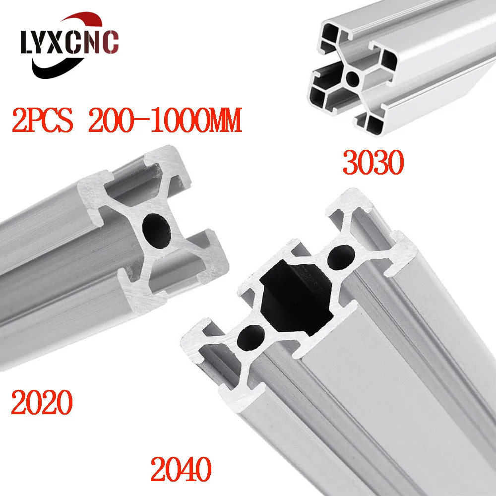 2pc 2020 2040 3030 T-Slot 6/8mm Aluminum Profile Eur Standard Anodized Frame 200-1000mm For CNC 3D Printer Part Workbench Camera 
2pc 2020 2040 3030 T-Slot 6/8mm Aluminum Profile Eur Standard Anodized Frame 200-1000mm For CNC 3D Printer Part Workbench Camera
