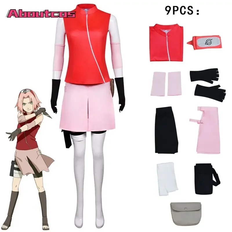 Aboutcos-Haruno Sakura Costume for Women and Girl Ninja Skirt Suit Kunai Headband Anime Accessories for Halloween and Carnival
Aboutcos-Haruno Sakura Costume for Women and Girl Ninja Skirt Suit Kunai Headband Anime Accessories for Halloween and Carnival