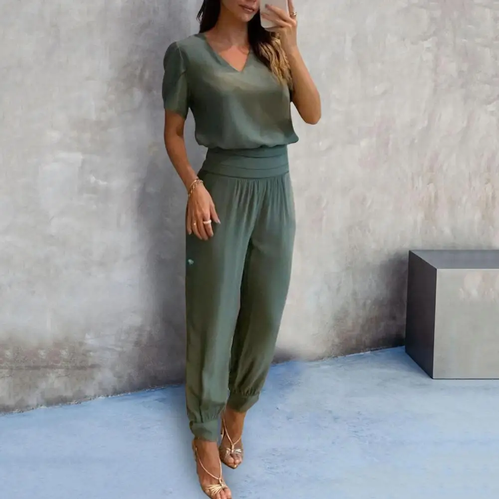 2Pcs/Set Lady Outfit Chic Skin-touching Summer Outfit Women Summer Top Harem Pants Matching Set Streetwear
2Pcs/Set Lady Outfit Chic Skin-touching Summer Outfit Women Summer Top Harem Pants Matching Set Streetwear