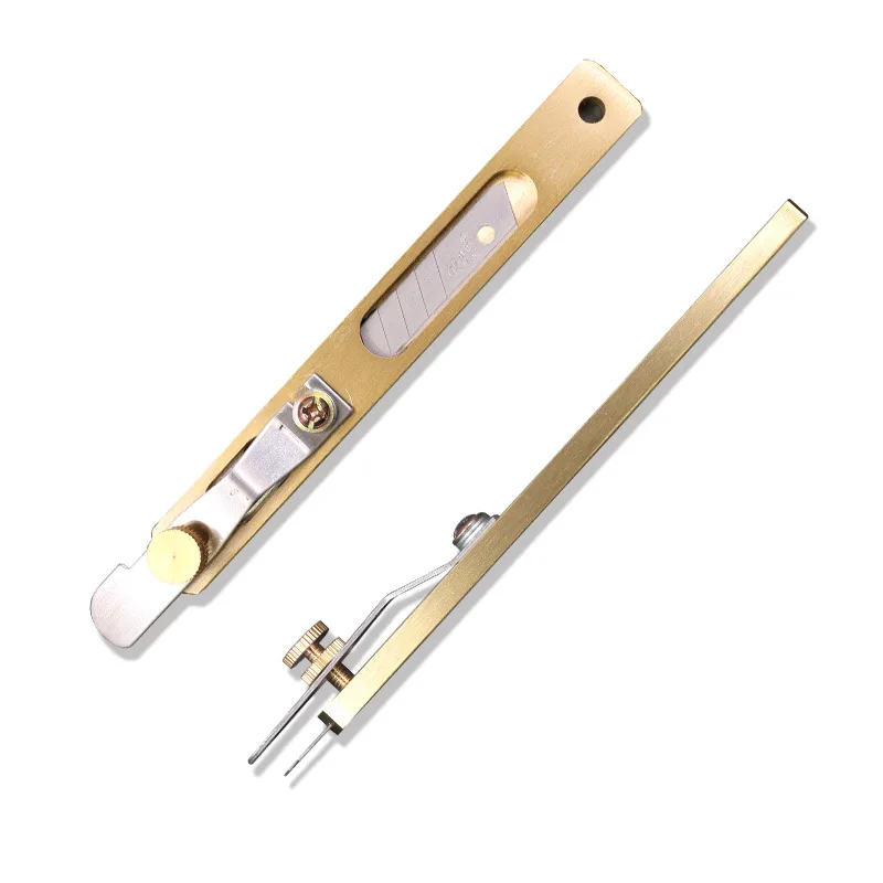 Hard Leather Incision Cutter Multifunctional Handmade Utility Knife, Brass Trimming Scribing Cutter DIY Cut Tool Fabric Splitter
Hard Leather Incision Cutter Multifunctional Handmade Utility Knife, Brass Trimming Scribing Cutter DIY Cut Tool Fabric Splitter