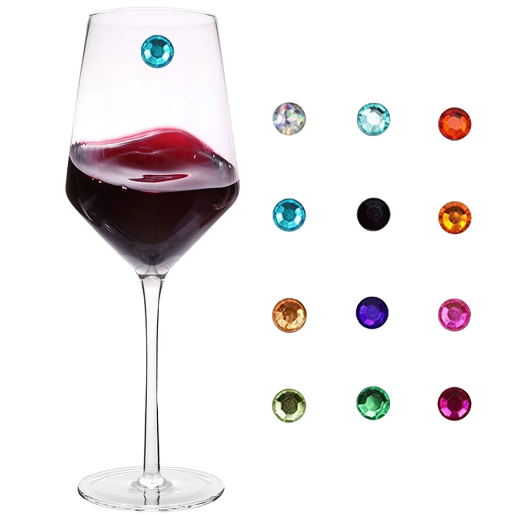 12pcs Acrylic Magnetic Glass Markers Colorful Crystal Identifier Drinking Cup Sign (Mixed Colors)
12pcs Acrylic Magnetic Glass Markers Colorful Crystal Identifier Drinking Cup Sign (Mixed Colors)