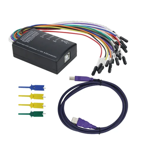 Логический анализатор USB, совместимый с несколькими системами, частота дискретизации 100 м, 16 каналов, Usb-инструменты Saleae