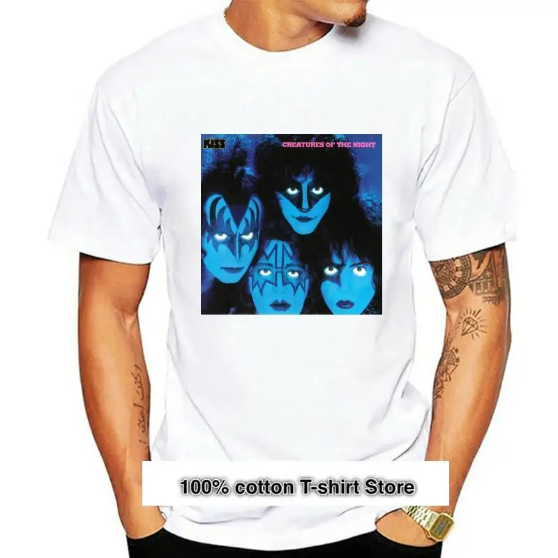 Kiss-Camiseta de "Biology OF THE NIGHT", camiseta negra informal de verano, Camiseta estampada de talla grande, 1982
Kiss-Camiseta de "Biology OF THE NIGHT", camiseta negra informal de verano, Camiseta estampada de talla grande, 1982