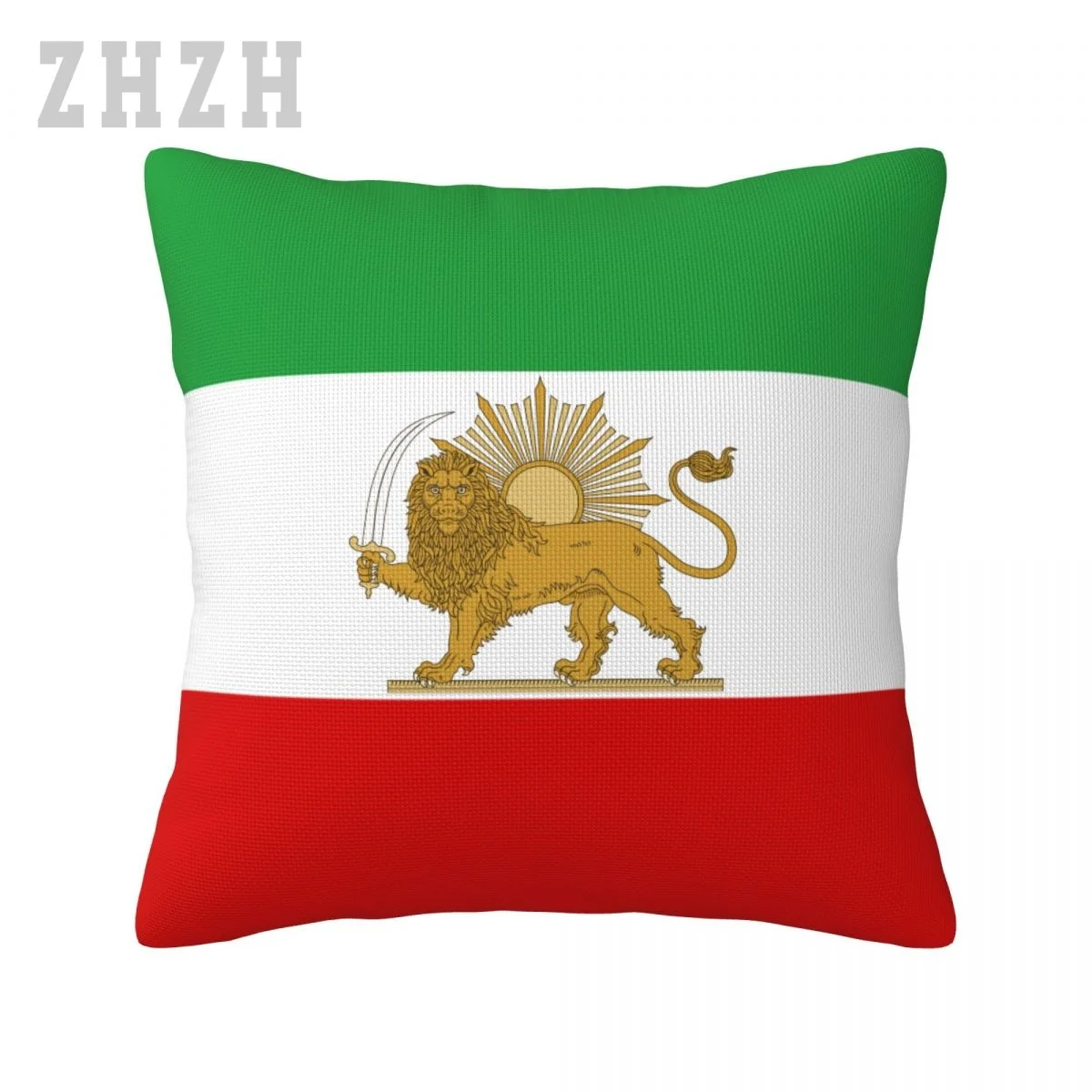 

Linen Pillowcases Emblem Of Iran Lion And Sun Flag Of Iran Throw Pillow Cover Family Home Decor Sofa Car Waist Cushion