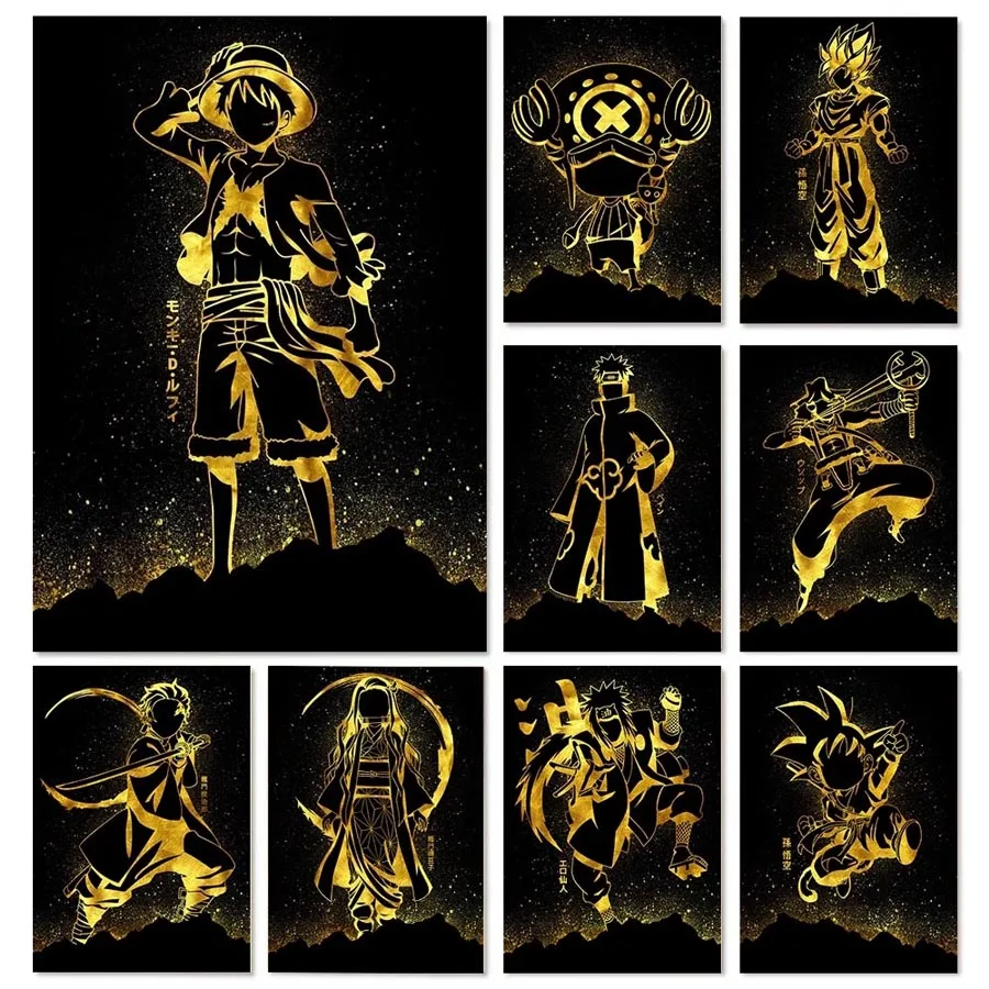 Golden Anime Diamond Painting cross-stitch One Piece Dragon Ball Naruto Full round/Square Rhinestones mosaic diamond Embroidery
Golden Anime Diamond Painting cross-stitch One Piece Dragon Ball Naruto Full round/Square Rhinestones mosaic diamond Embroidery