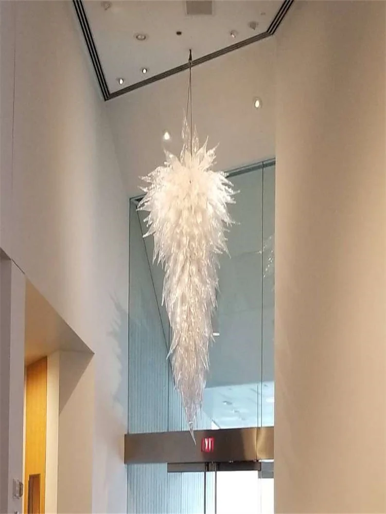 Feathered Glass Chandelier Banquet Hall Villa Wedding Elegant Fashion Trend Design House Lamp
Feathered Glass Chandelier Banquet Hall Villa Wedding Elegant Fashion Trend Design House Lamp