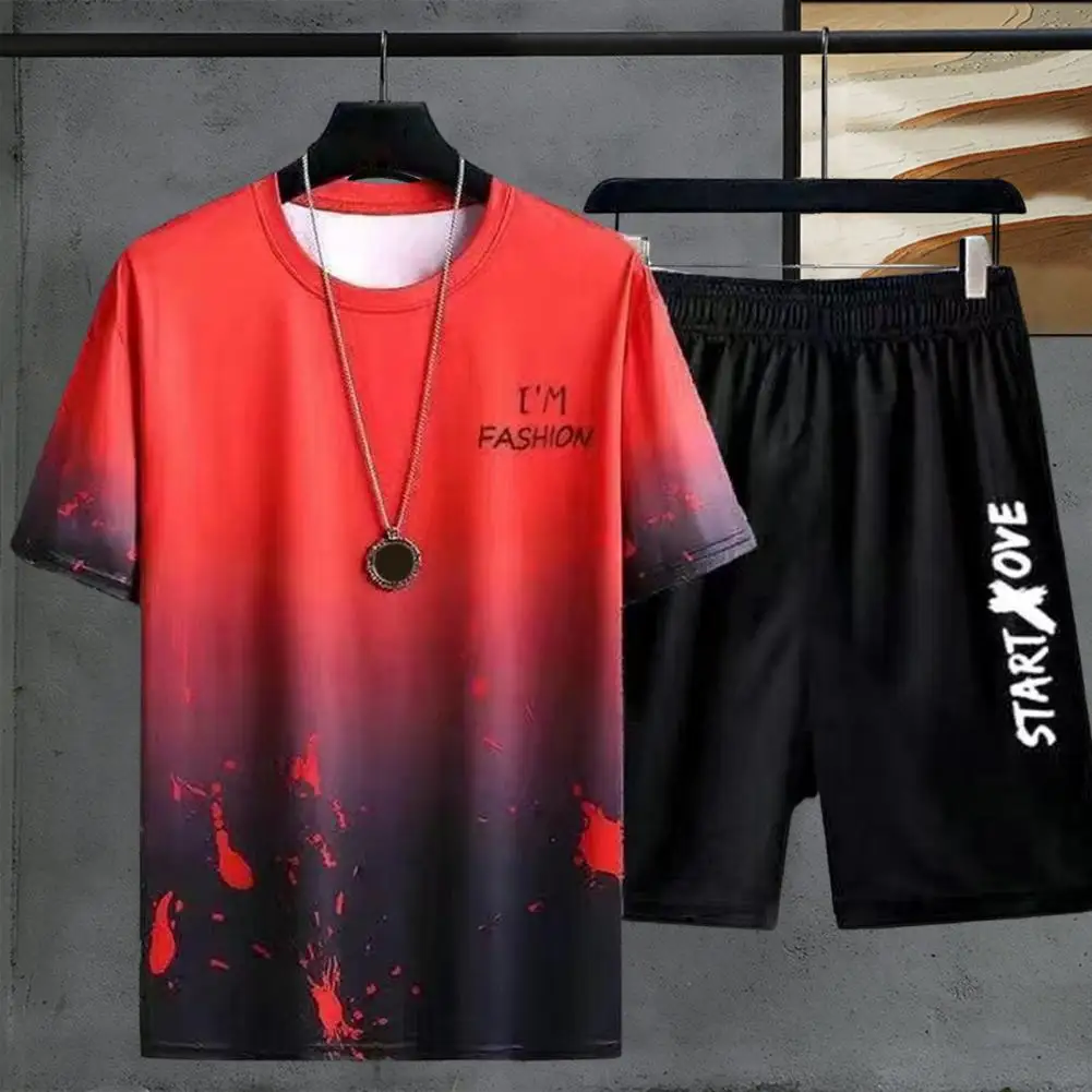2Pcs/Set Sports Suit Stylish Mid-rise Elastic Waistband Daily Garment Casual Outfit T-shirt Shorts Set
2Pcs/Set Sports Suit Stylish Mid-rise Elastic Waistband Daily Garment Casual Outfit T-shirt Shorts Set