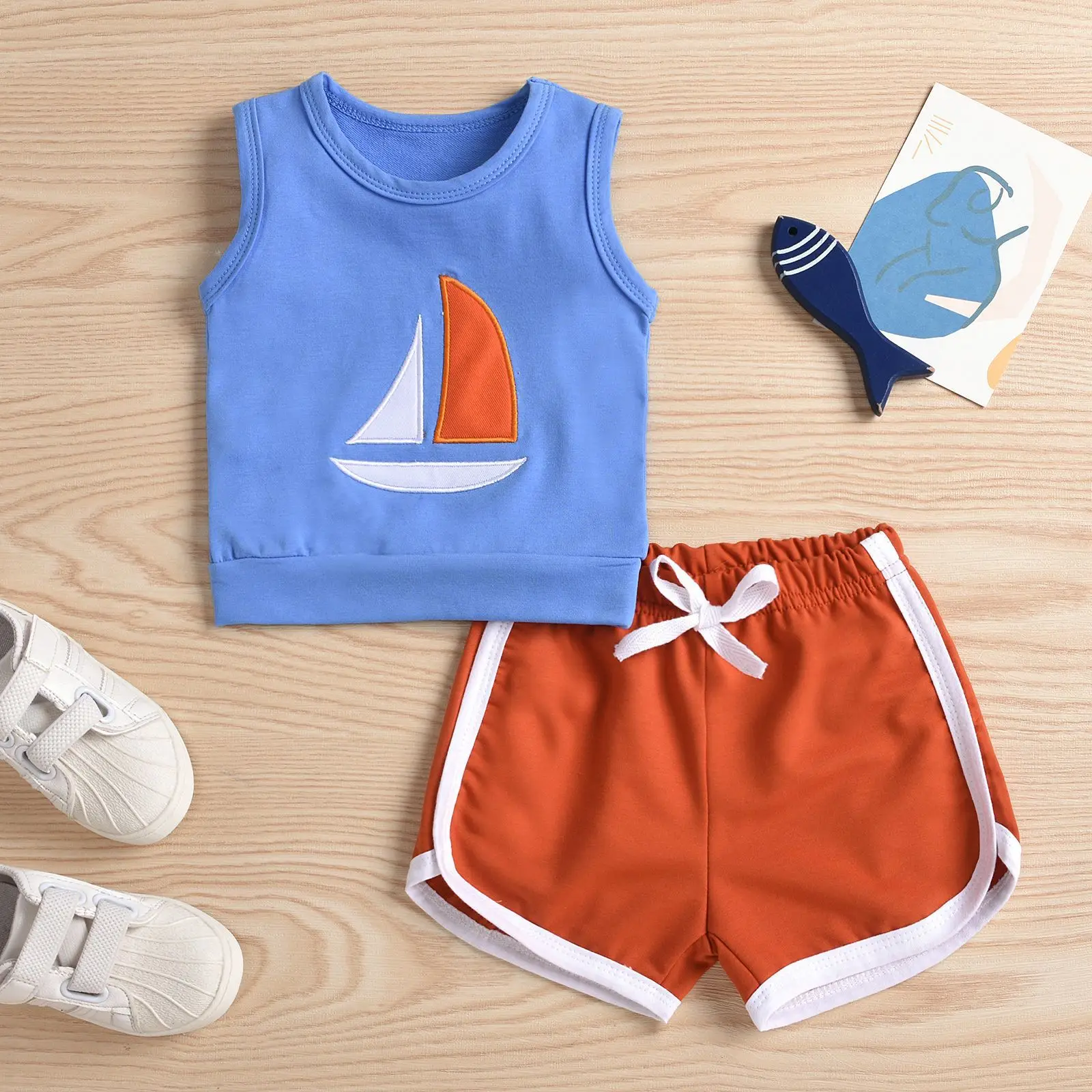 Newborn Baby Boy Clothes 0 to 24 Months Blue Cotton Sailboat Sleeveless Vest Tops and Shorts Infant Boys Outfits Kids Tracksuits
Newborn Baby Boy Clothes 0 to 24 Months Blue Cotton Sailboat Sleeveless Vest Tops and Shorts Infant Boys Outfits Kids Tracksuits