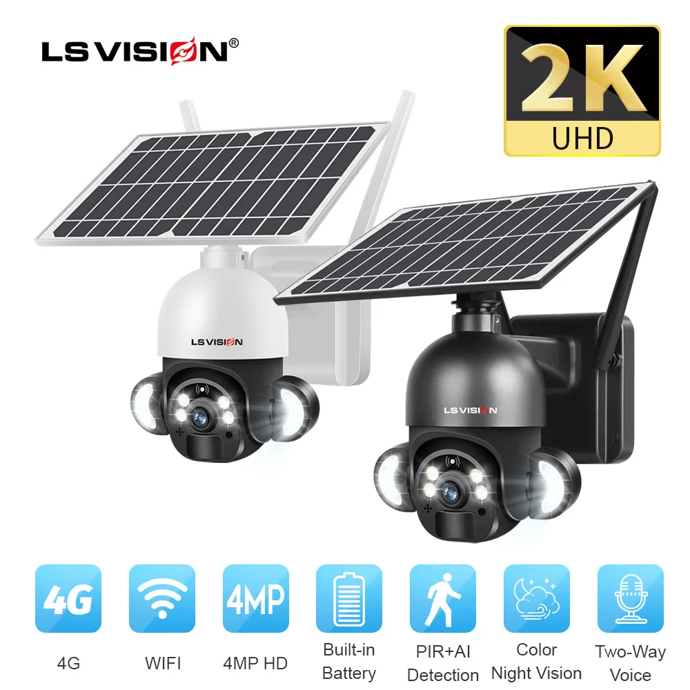 Солнечная камера безопасности LS VISION 2K 4G, наружная беспроводная Wi-Fi PTZ IP-камера 4 МП, со встроенным аккумулятором и солнечной панелью 6 Вт
Солнечная камера безопасности LS VISION 2K 4G, наружная беспроводная Wi-Fi PTZ IP-камера 4 МП, со встроенным аккумулятором и солнечной панелью 6 Вт
