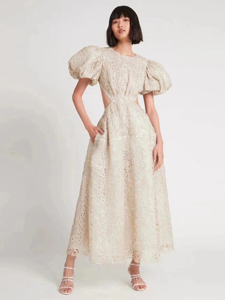 Catwalk Style Retro Geometric Pattern Hollow Leaky Waist High Waist Dress Ladies Summer New Fashion Loose Swing Puff Skirt
Catwalk Style Retro Geometric Pattern Hollow Leaky Waist High Waist Dress Ladies Summer New Fashion Loose Swing Puff Skirt