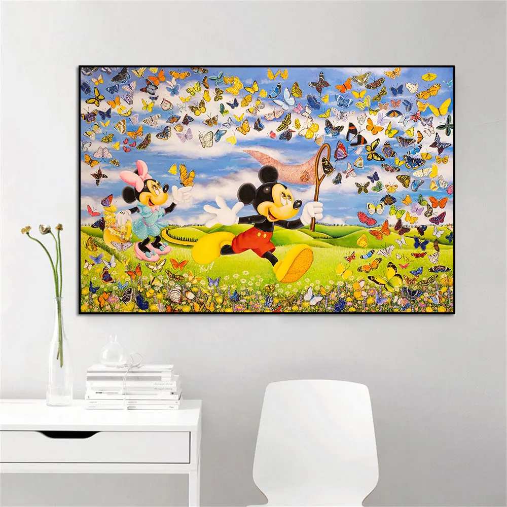 Disney Mickey Minnie Mouse Catch Butterfly Poster Print Colorful Wall Art Canvas Painting Pictures for Living Room Home Decor
Disney Mickey Minnie Mouse Catch Butterfly Poster Print Colorful Wall Art Canvas Painting Pictures for Living Room Home Decor