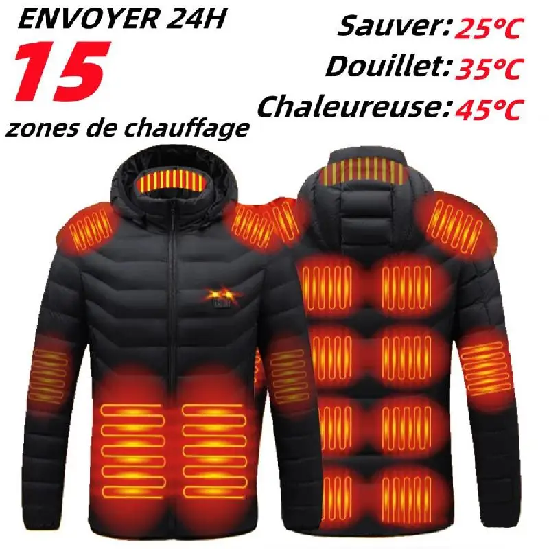 15 Area Heated Jacket Vest Men Women Smart Jacket Autumn Winter Cycling Warm USB Electric Heated Outdoor Sport Vests For Hunting
15 Area Heated Jacket Vest Men Women Smart Jacket Autumn Winter Cycling Warm USB Electric Heated Outdoor Sport Vests For Hunting