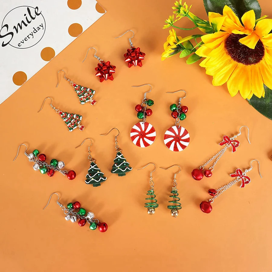 9Pairs Christmas Earring Set for Women Girls Holiday ChristmasTree Snowflake Christmas Jewelry Gift
9Pairs Christmas Earring Set for Women Girls Holiday ChristmasTree Snowflake Christmas Jewelry Gift