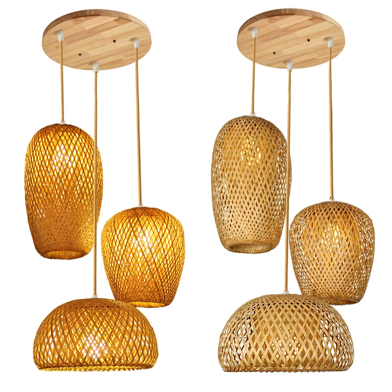 Handmade Natural Rattan Chandelier LED Bamboo lantern Pendant Lamps Wicker Hand-Woven Bamboo Lampshades 3pcs E27 Hanging Lights
Handmade Natural Rattan Chandelier LED Bamboo lantern Pendant Lamps Wicker Hand-Woven Bamboo Lampshades 3pcs E27 Hanging Lights