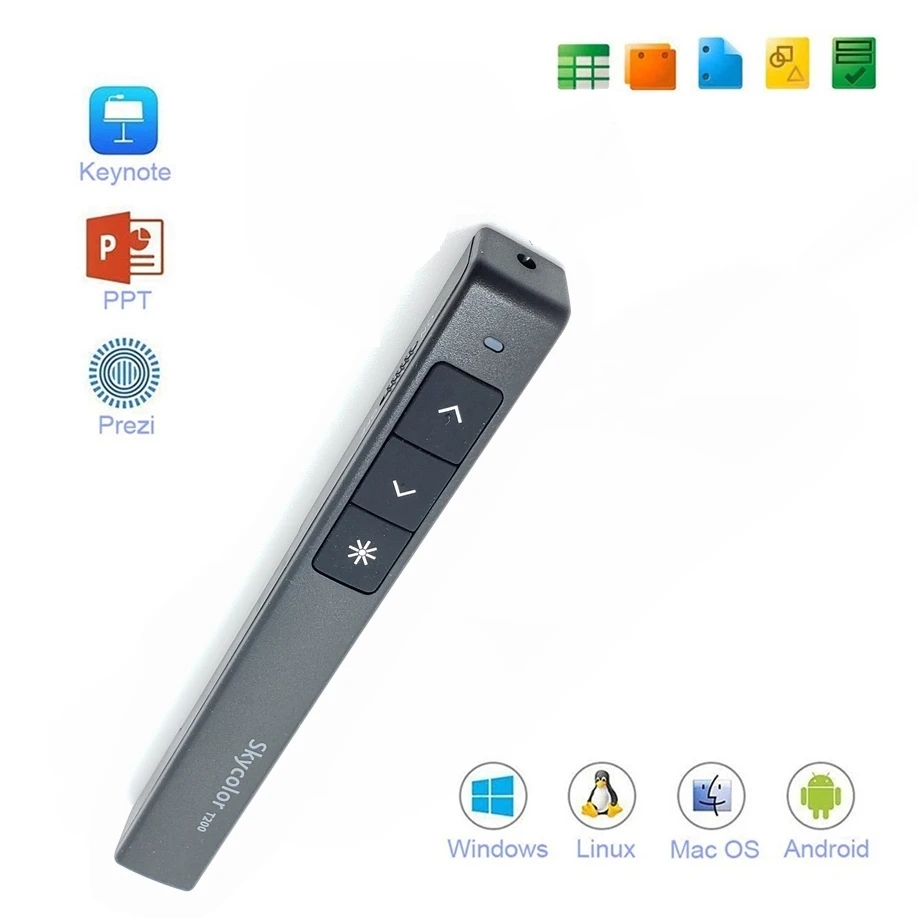 PPT Red Laser page-turning pen Pointer Remote Control, 2.4G USB Presenter Pen for Power Point, Microsoft Office Laser flip pen 
PPT Red Laser page-turning pen Pointer Remote Control, 2.4G USB Presenter Pen for Power Point, Microsoft Office Laser flip pen