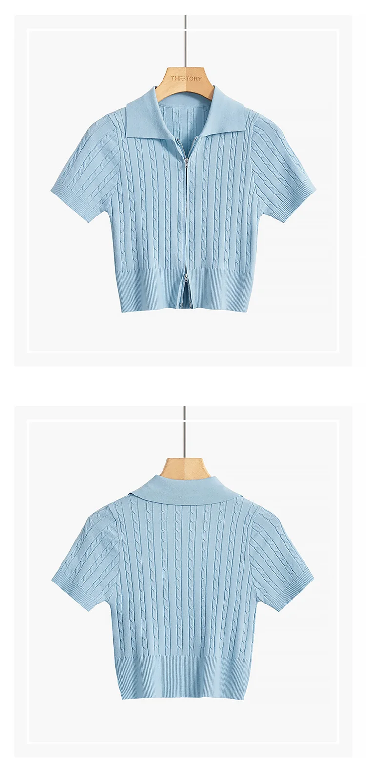 Women's Spring Yuan Collar Fashion Solid Color Knitted Short Sleeve Open Chest Sweater
Women's Spring Yuan Collar Fashion Solid Color Knitted Short Sleeve Open Chest Sweater