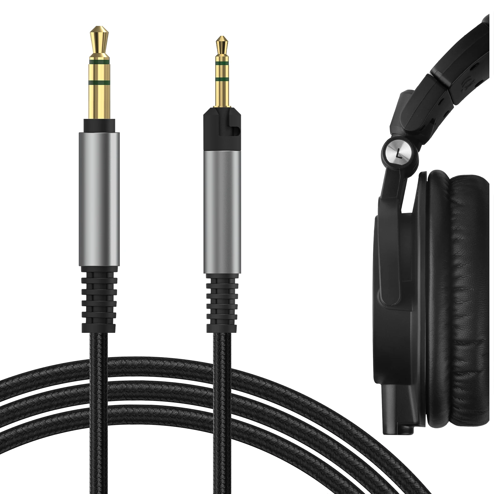

Geekria QuickFit Audio Cable Compatible with Audio-Technica ATH-M50x, ATH-M40x, ATH-M50, ATH-M60x, ATH-M40, ATH-M70x(4 ft/1.2 m)