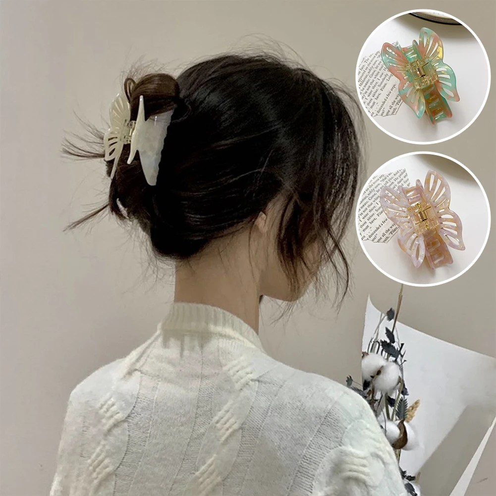 Acetate Resin Hair Claw Sweet Fairy Butterfly Hairpin Clip Gradient Tie-Dye Colored Styling Tools Barrettes for Women Girls
Acetate Resin Hair Claw Sweet Fairy Butterfly Hairpin Clip Gradient Tie-Dye Colored Styling Tools Barrettes for Women Girls