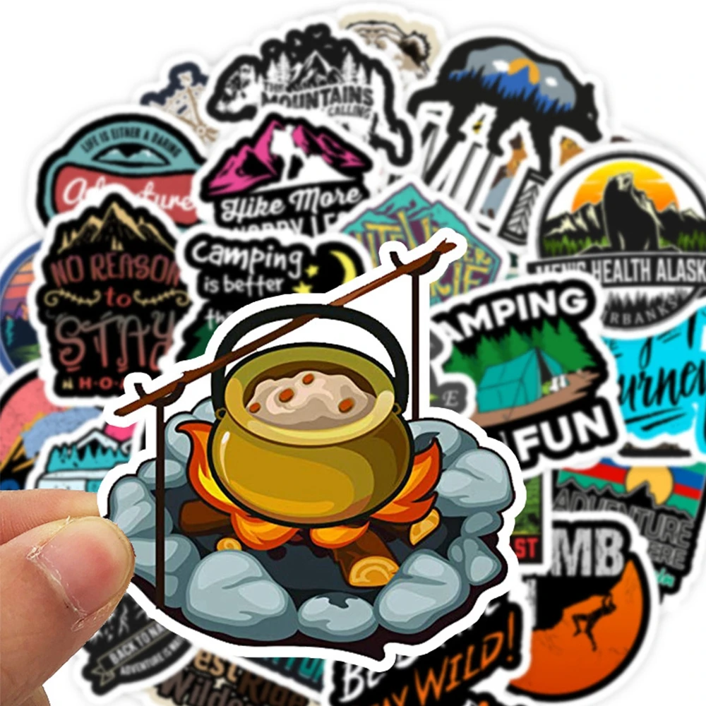 10/50PCS Camping Travel Stickers Wilderness Outdoor Explore Mountain Pegatinas Decorative DIY Laptop Suitcase Motor Car Kids Toy
10/50PCS Camping Travel Stickers Wilderness Outdoor Explore Mountain Pegatinas Decorative DIY Laptop Suitcase Motor Car Kids Toy