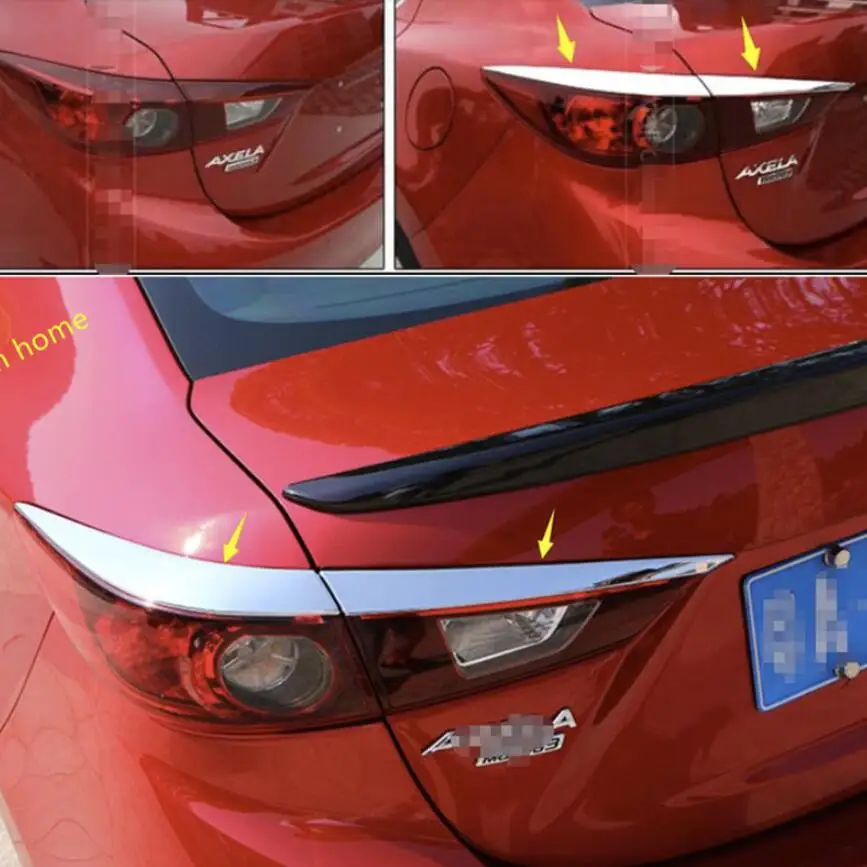 Chrome Exterior Accessories Rear Tail Lights Lamps Eyebrow Decoration Stripes Cover Trim Fit For Mazda 3 Sedan 2014 2015 2016 
Chrome Exterior Accessories Rear Tail Lights Lamps Eyebrow Decoration Stripes Cover Trim Fit For Mazda 3 Sedan 2014 2015 2016