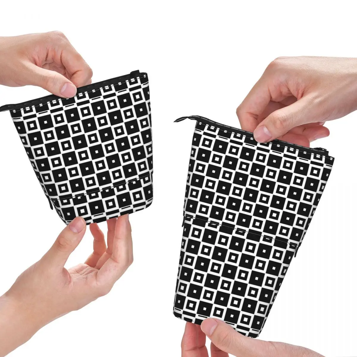 Retro Square Fold Pencil Case Black And White Cool Standing Pencil Box College Teens Pen Bag
Retro Square Fold Pencil Case Black And White Cool Standing Pencil Box College Teens Pen Bag