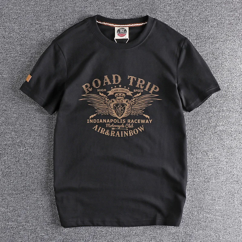 Element printing summer new short sleeve T-shirt men's washed and sanded cotton round neck casual half sleeve T-shirt
Element printing summer new short sleeve T-shirt men's washed and sanded cotton round neck casual half sleeve T-shirt