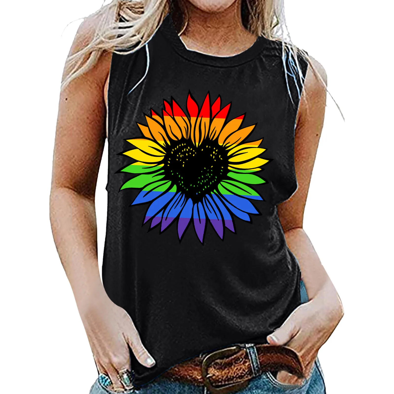 Women Summer Tops Independence Day Sleeveless Round Neck Printing Tank Tops Casual Femme T-shirts Top Women Blouse Топик
Women Summer Tops Independence Day Sleeveless Round Neck Printing Tank Tops Casual Femme T-shirts Top Women Blouse Топик