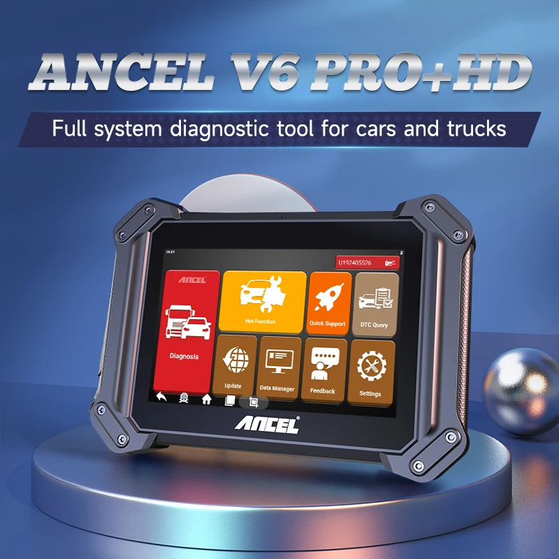 ANCEL V6 Pro + HD Сверхмощные грузовики OBD2 сканер для грузовых автомобилей коммерческие пассажирские строительные машины диагностический инструмент
ANCEL V6 Pro + HD Сверхмощные грузовики OBD2 сканер для грузовых автомобилей коммерческие пассажирские строительные машины диагностический инструмент