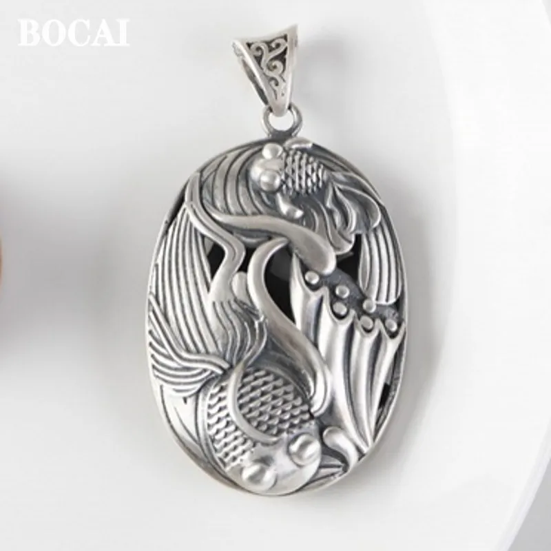 Новинка 2022 искусственное серебро пробы BOCAI ретро этнический стиль модный женский
